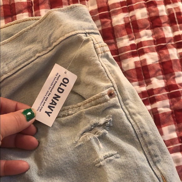 Old Navy Light Blue Distressed Jean Shorts - Picture 3 of 12